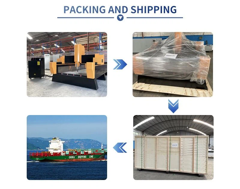 stone carving machine packing and loading